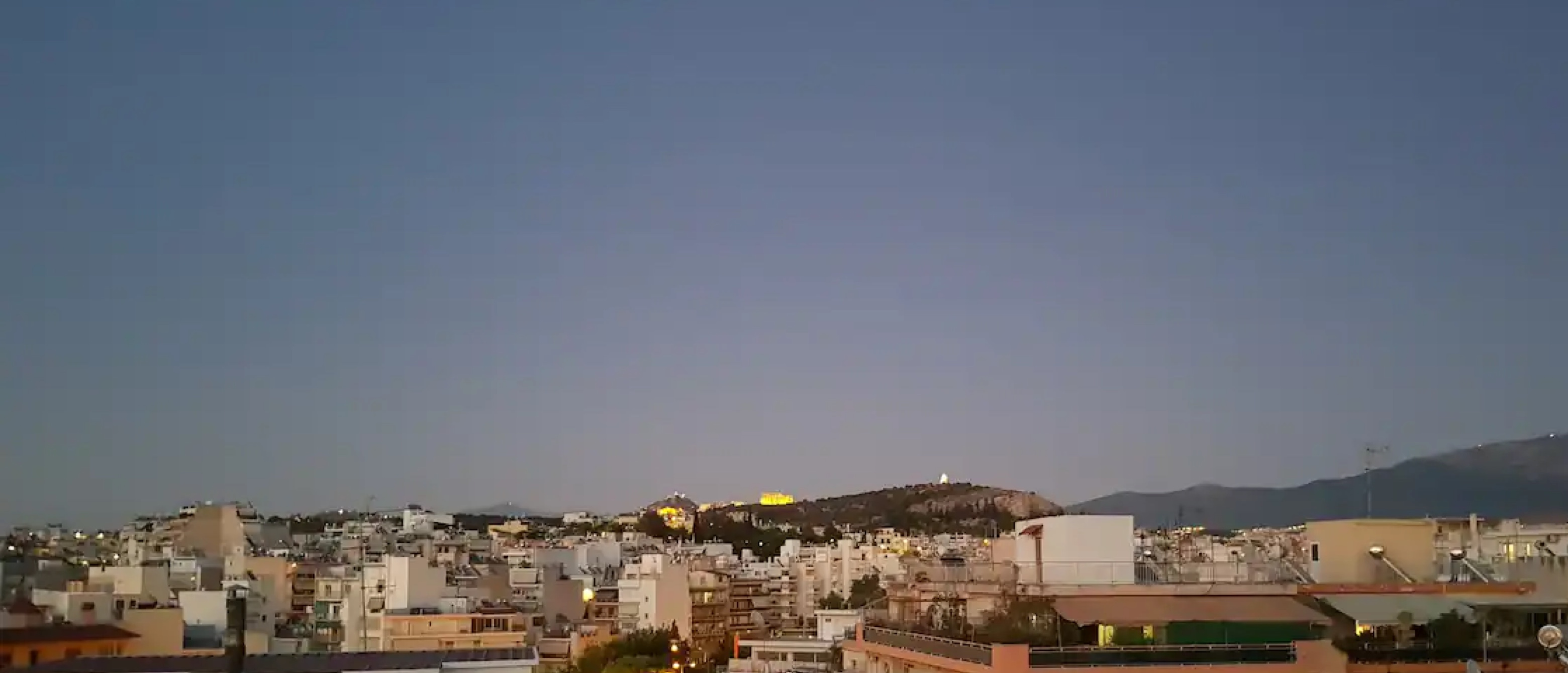 Terrace apartment welcome view in Kallithea, Athens